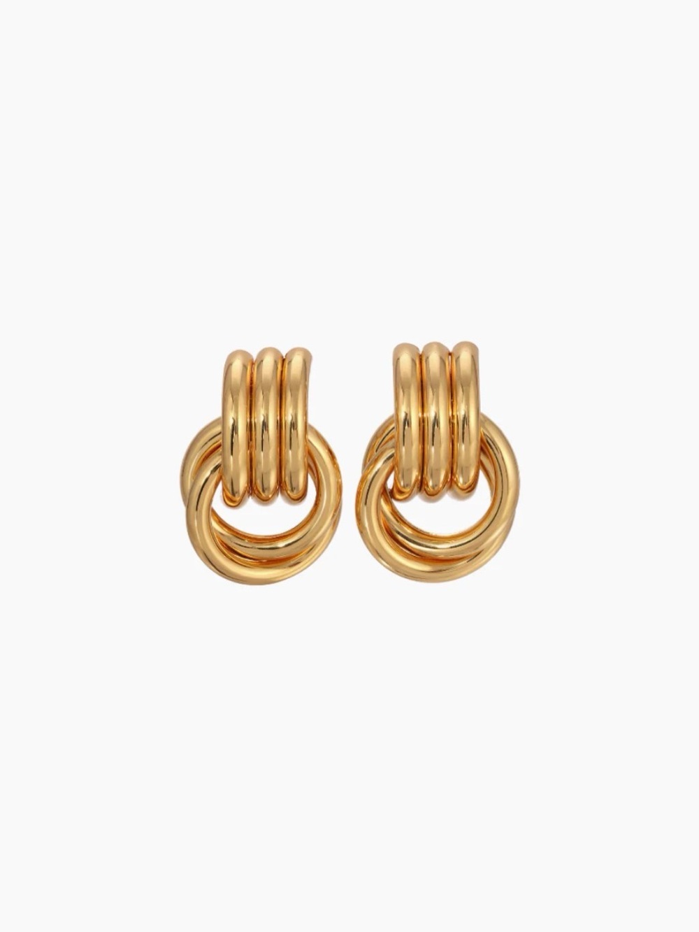 Heaven Mayhem mini knot earrings in gold